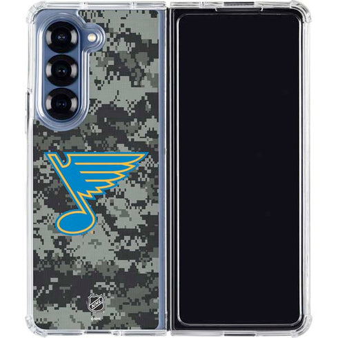 NHL St. Louis Blues Camo Galaxy Z Fold6 Clear Case